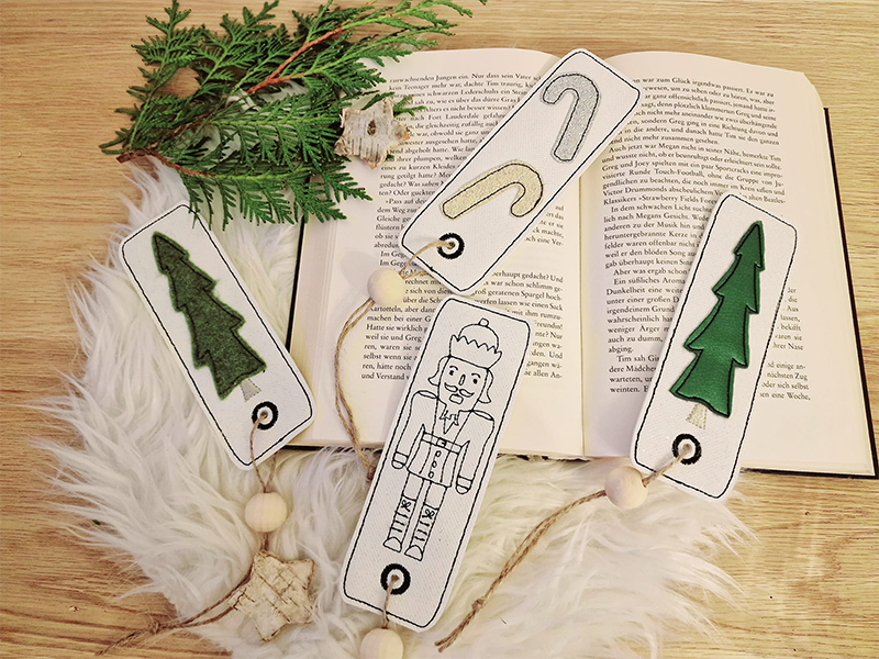 Preview: Weihnachtliche Lesezeichen - ITH-Stickdatei